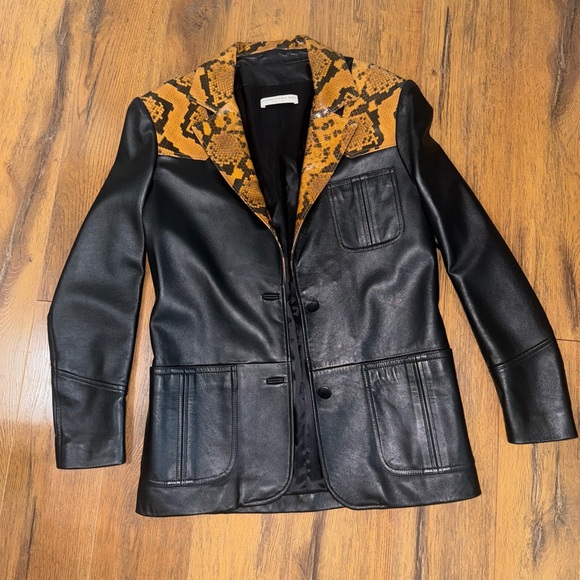 Alessandra Rich Python leather blazer jacket. Size IT 40 - Picture 7 of 16